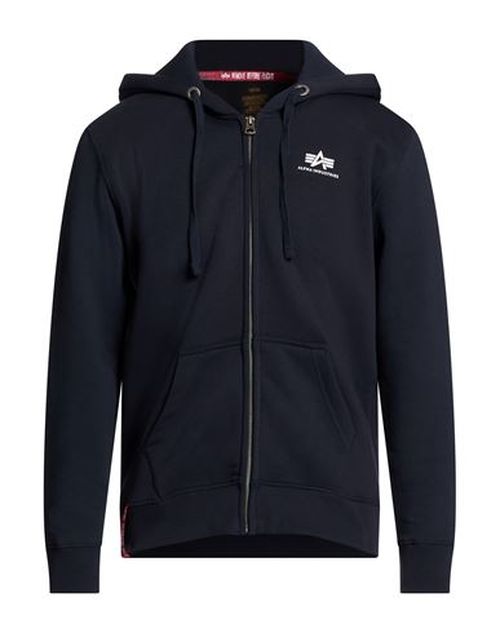 Man Sweatshirt Navy Size XXL Cotton, Polyester