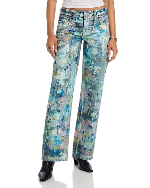 We The Free Tennessee Low Rise Illusions Jeans in Floral Canvas