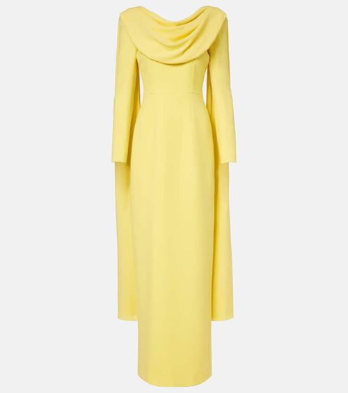 Zaira draped crêpe gown