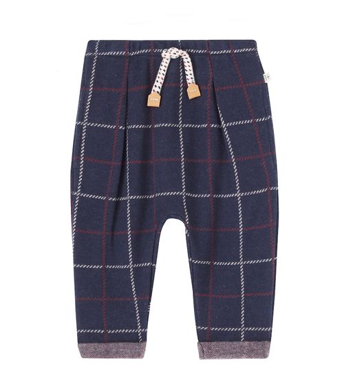 Baby Robin checked cotton-blend pants