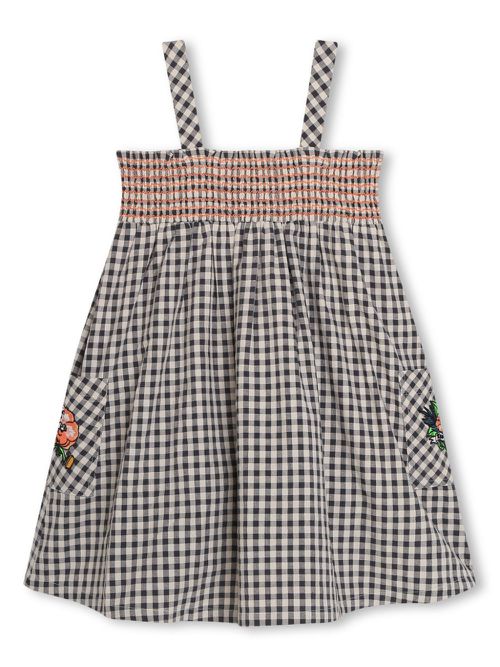 Checked sleeveless dress - Grey