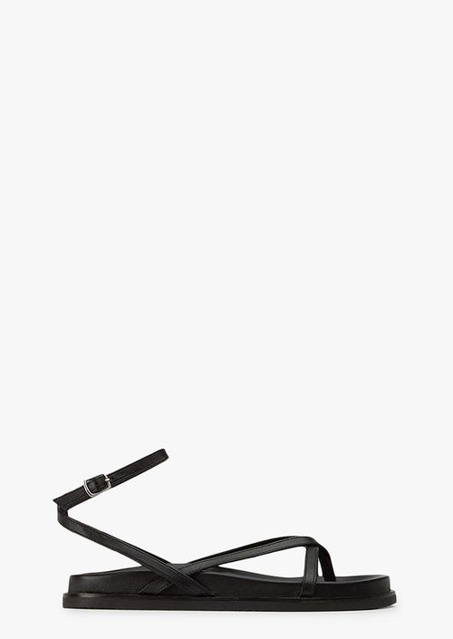 Lucie Black Nappa Sandals