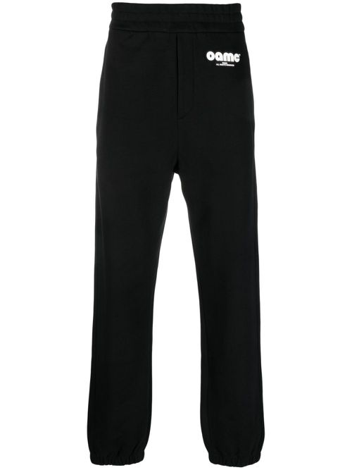 Logo-print jersey track pant - Black