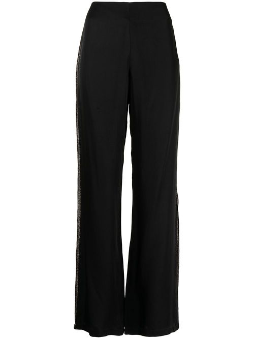 X Ramadan side-stripe wide-leg trousers - Black