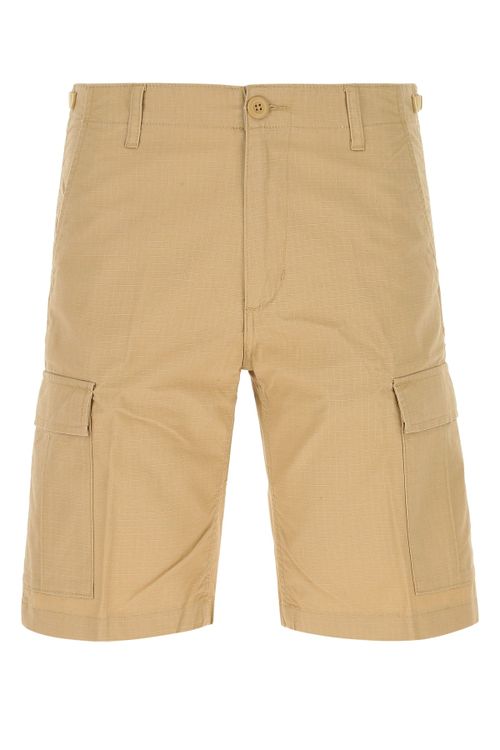 Utility Pocket Cargo Shorts — Beige