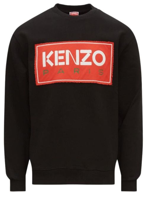 Kenzo Paris Block ogo Black Sweatshirt - Black