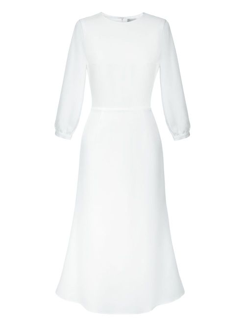 POST MERIDIEM fitted midi dress - White