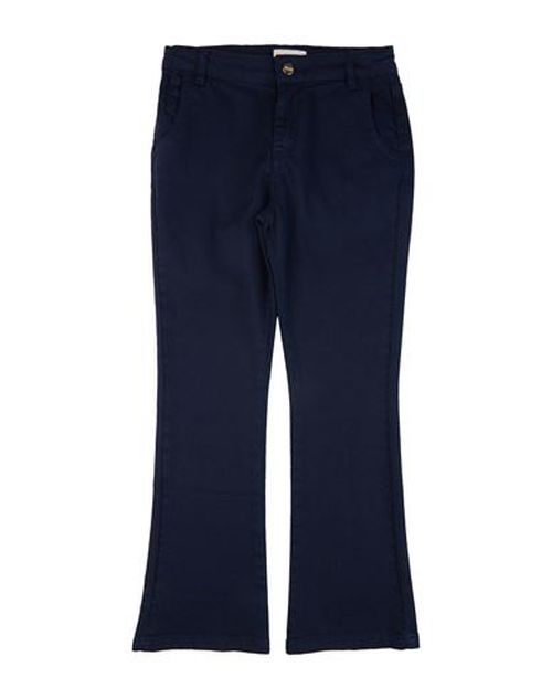 Kid Girl Pants Midnight blue Size 14 Cotton, Elastane