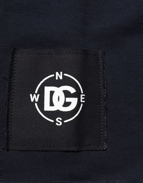 Logo-Patch Cotton Sweatshirt — Navy
