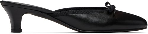 Black Petra Mule Heels