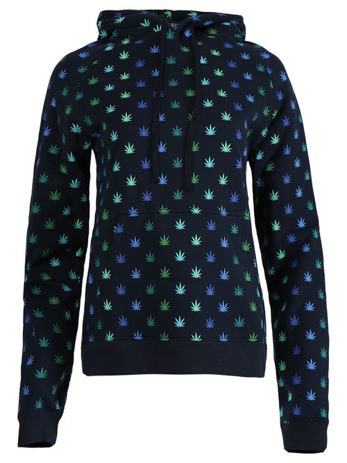 X Farnsworth Weed Print Hoodie, Blue