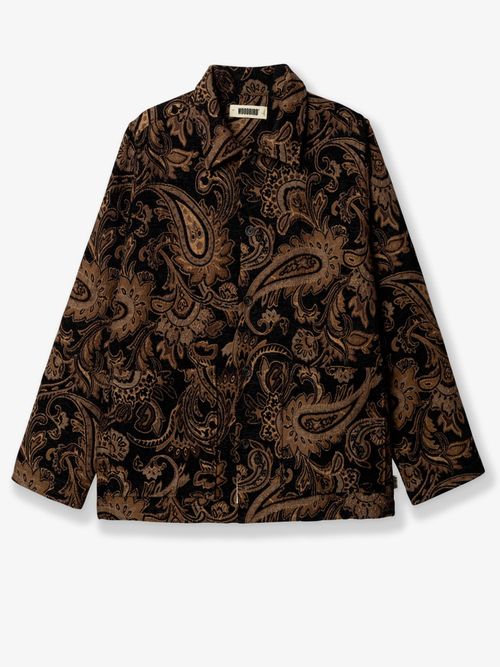 Paisley Print Jacket — Brown