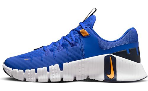 Nike Free Metcon 5 Men's Workout Shoes (Racer Blue/White/Obsidian/Sundial, US Footwear