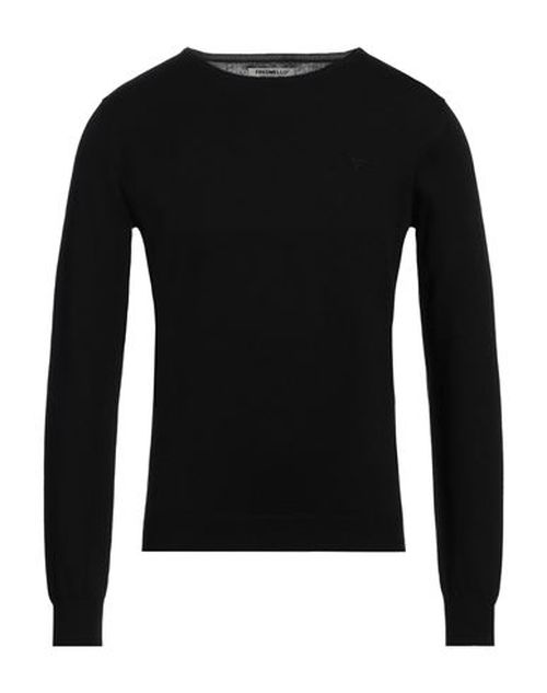 Man Sweater Black Size 3XL Cotton, Wool
