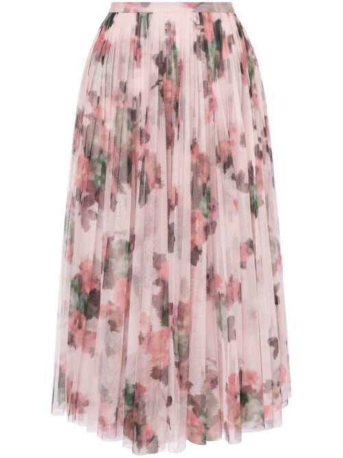 Floral-print midi shirt - Pink