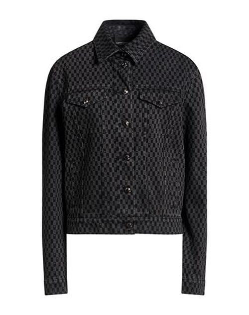Woman Denim outerwear Black Size 4 Cotton, Elastane