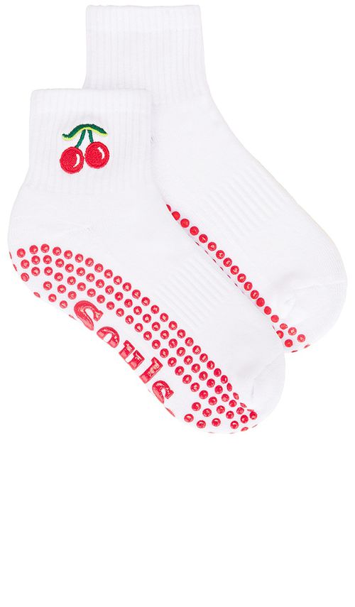 Souls. Very Cherry Grip Socks in White.  S/M also in