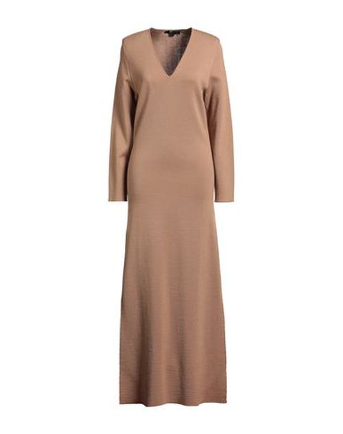 Woman Maxi dress Camel Size S Wool, Acrylic, Polyester