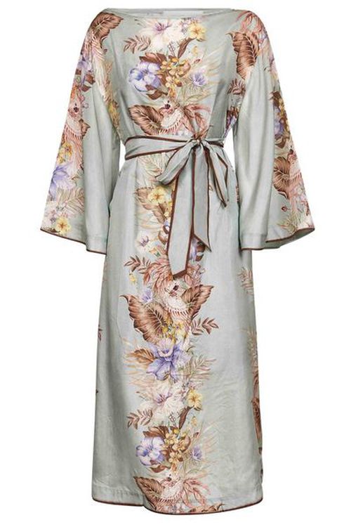sachin and babi light blue dress ZIMMERMANN Coco lace-trimmed cotton-voile dress main image 1
