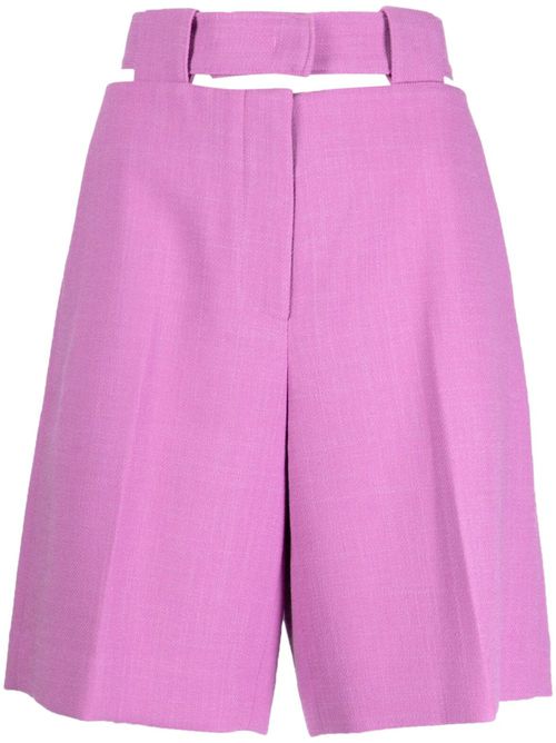 Cut-out tailored shorts - Purple