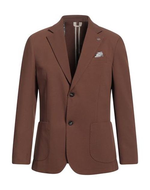 Man Blazer Brown Size 38 Polyester, Viscose, Elastane