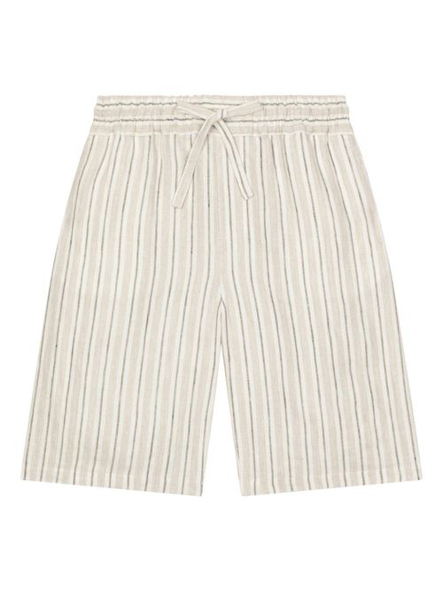 Striped linen shorts - Neutrals