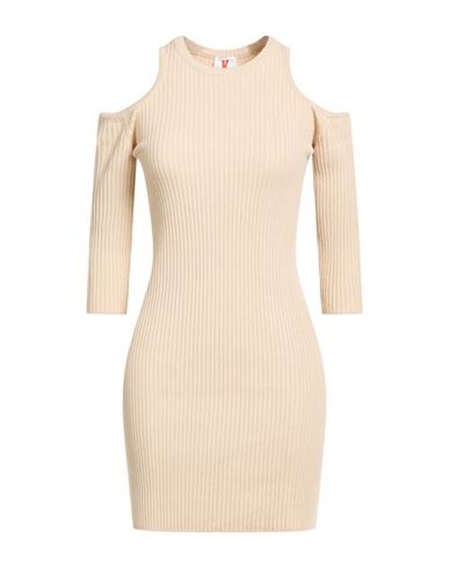 Woman Mini dress Beige Size ONESIZE Viscose, Acrylic, Elastane