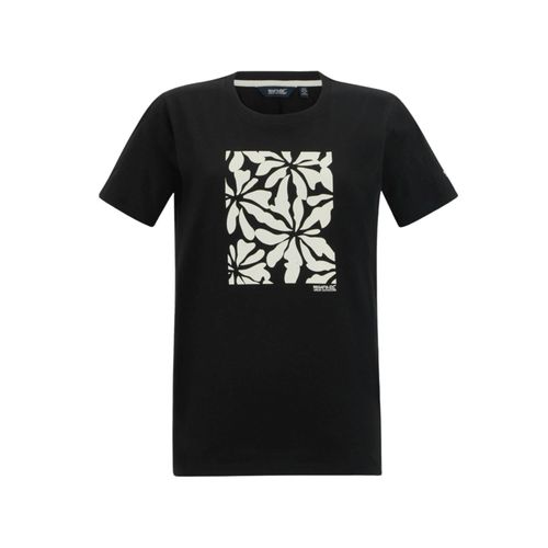 Regatta Womens Filandra VX Floral Pattern T-Shirt - Black - - Black - 95% Cotton/5% Viscose