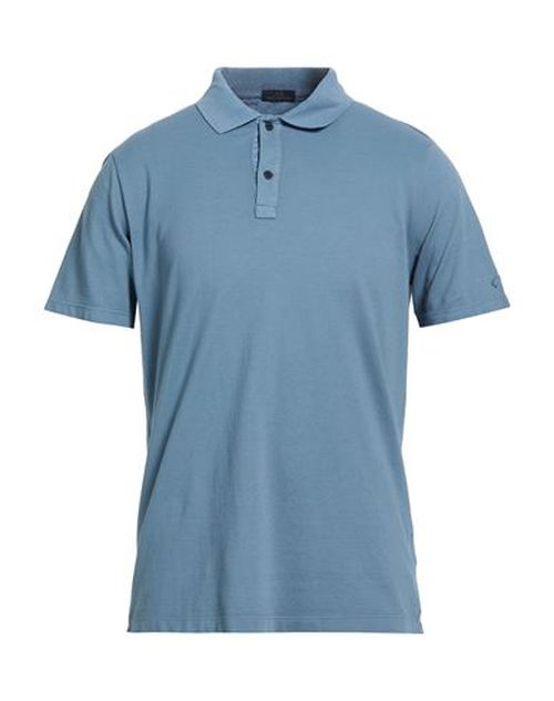 Man Polo shirt Slate blue Size M Cotton