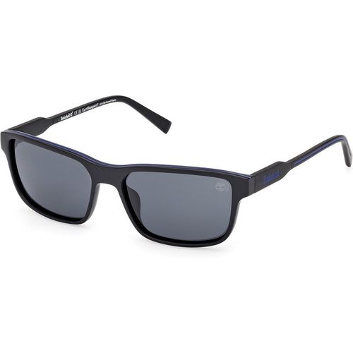 Timberland Hombre Timberland TB00051 02D Gafas de sol Inyectado Negro Fumar Cuadrada Polarizado