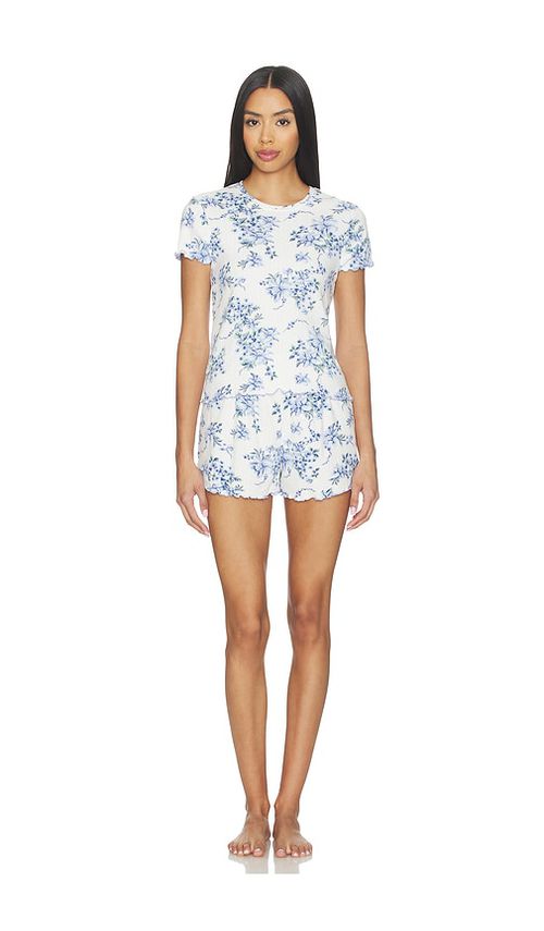 BEACH RIOT Bay Short Sleep Set in Blue,White. - M also in L