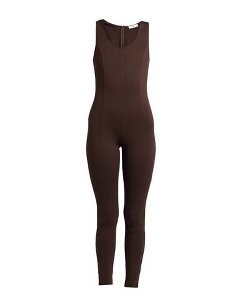 Woman Jumpsuit Dark brown Size 6 Viscose, Polyamide, Elastane