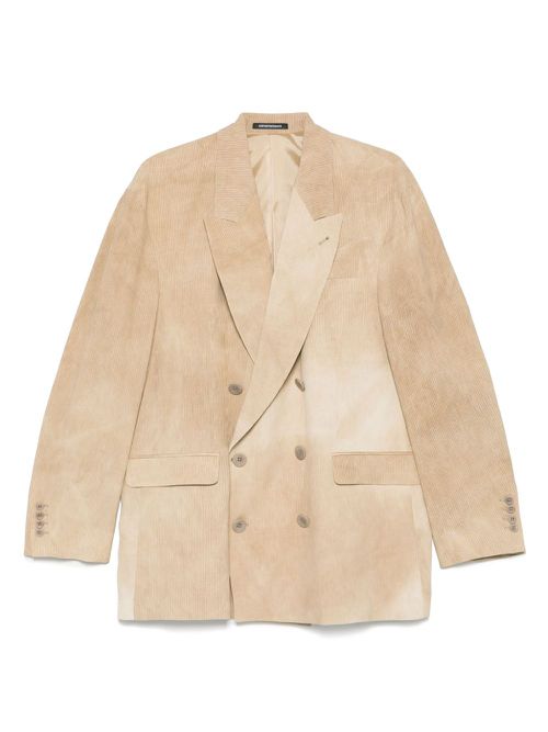 Emporio Armani ribbed blazer - Brown