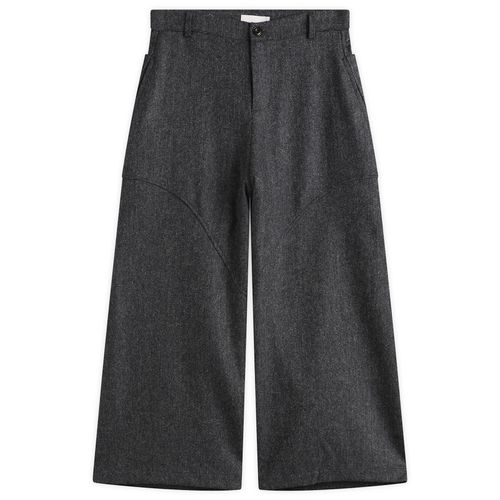 Men's Curved Seam Carpenter Trouser Charcoal Herringbone