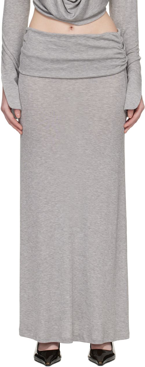 Gray Feyra Midi Skirt