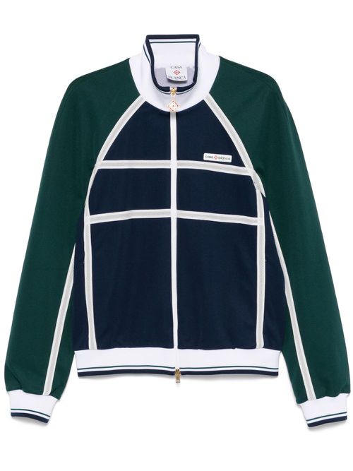 Mesh-tape track jacket - Blue