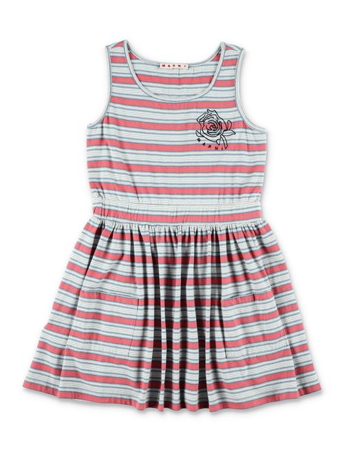Sleeveless Striped Mini Dress