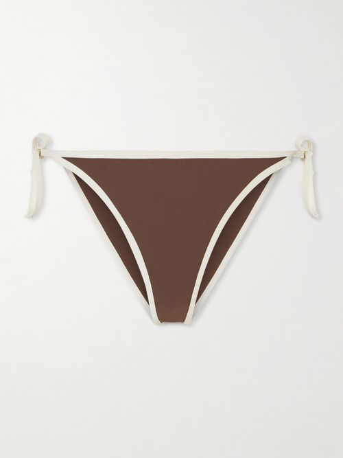 Knotted Bikini Briefs - Brown