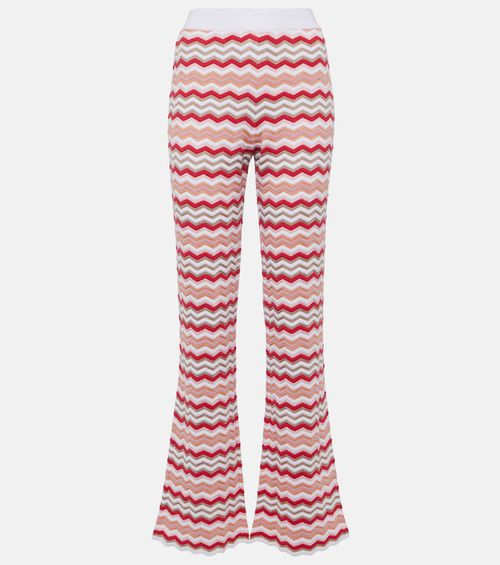 Zig Zag high-rise flared pants