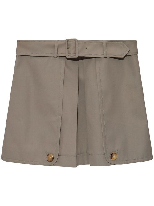 Layered mini skirt - Neutrals