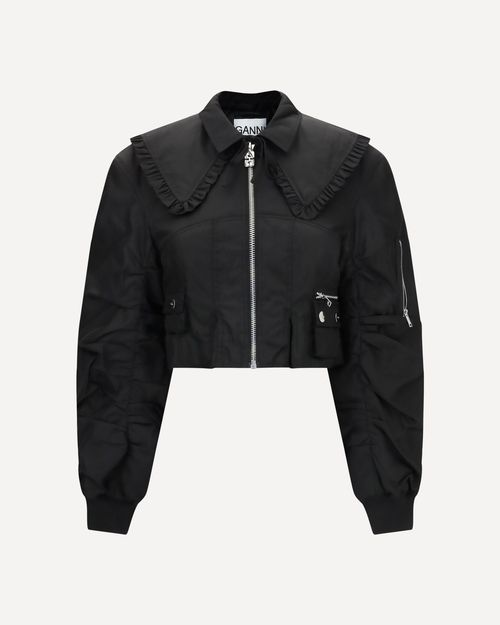 GANNI Duchesse Bomber Jacket Female 38