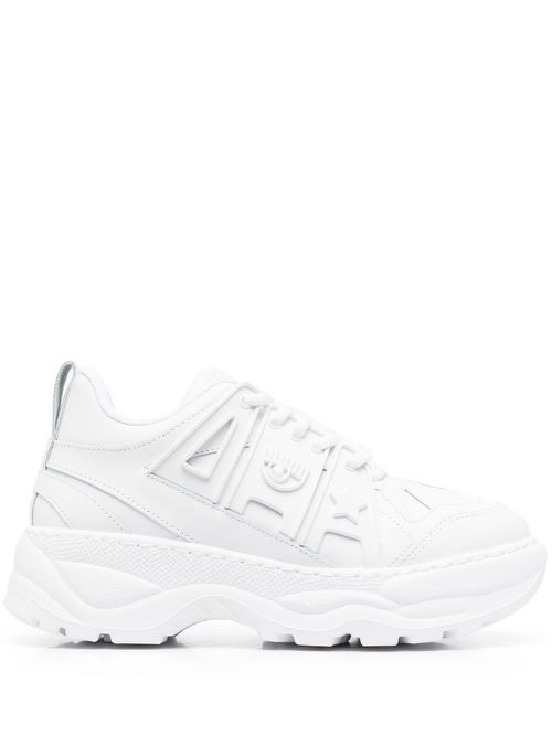 Logomania low-top sneakers - White