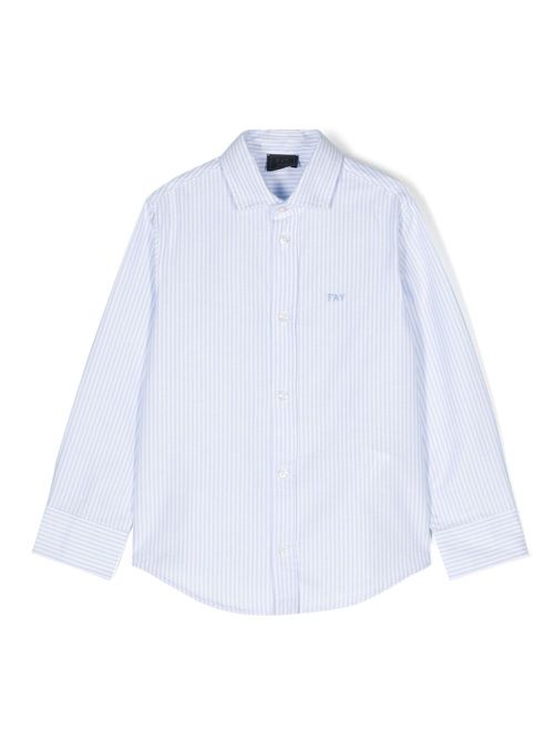 Logo-embroidered shirt - Blue