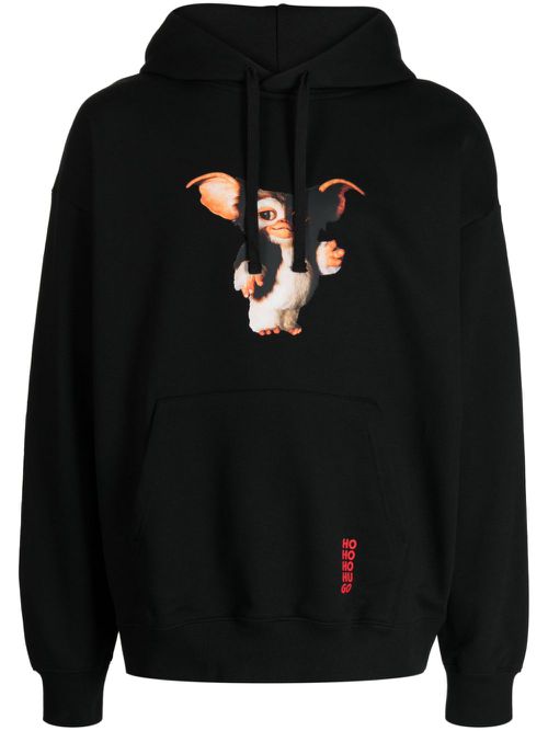 X Gremlins graphic-print hoodie - Black