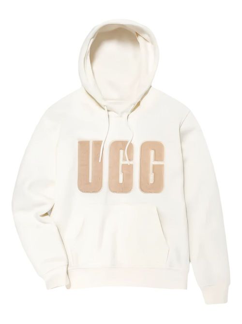 UGG logo-embroidered hooded sweatshirt - White