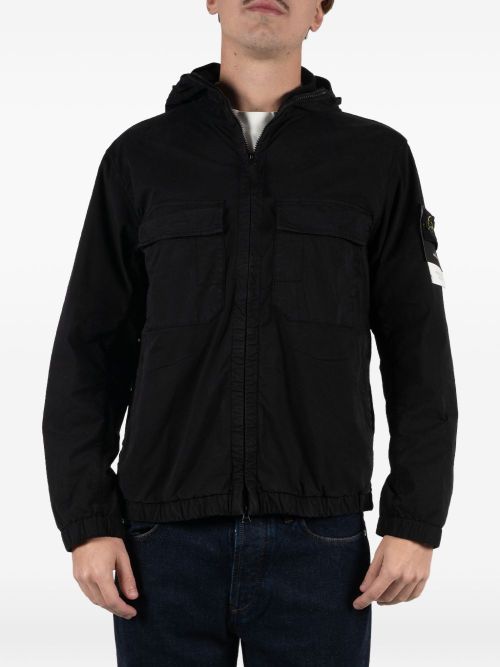 Hooded Zip Jacket with Reinforced Contour, Dual Chest Pockets, and Elasticated Cuffs