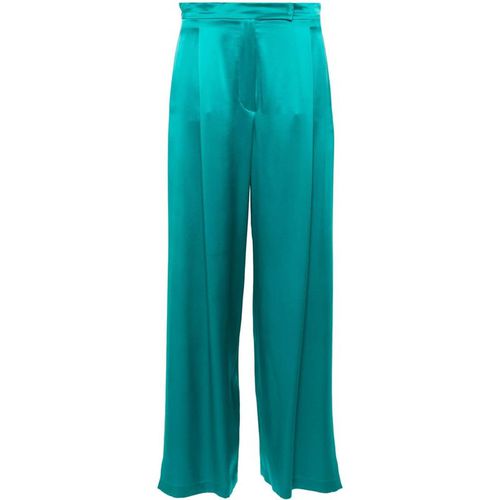 Max Mara Pianoforte Satin Wide Leg Silk Trousers