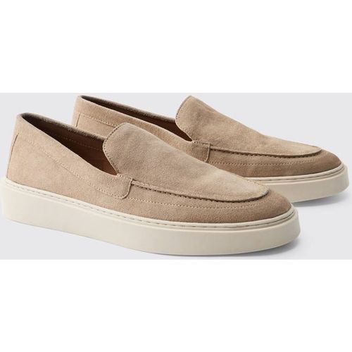 Men's Leather Loafer | Ecru | 10 | BOOHOOMAN