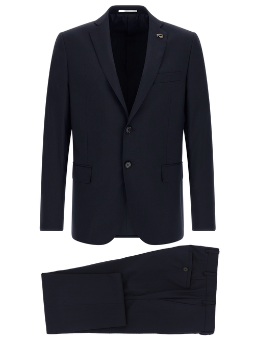 Pure Wool Pant Suit — Navy