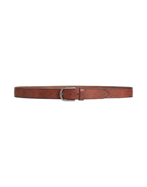 Man Belt Tan Size 43 Leather